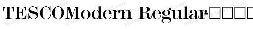 TESCOModern Regular字体转换
